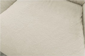 Fotoliu bean bag crem cu tapițerie din blană artificială Lilibet – Bobochic Paris