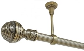 Galerie tavan fara inele BETINA striat /25 - aur antic (Alege marime: 320 cm)
