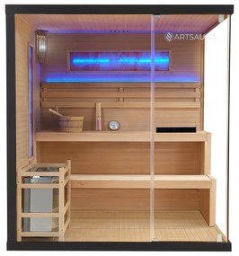 Vnútorná sauna Vantaa 175 so soľnými kameňmi