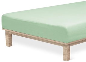 Cearșaf elastic jersey cu elastan verde 180 x 200 cm