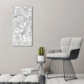 Fotografie imprimată pe sticlă zentangle fundal