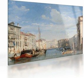 Tablou pe sticlă - Richard Parkes Bonington, The Grand Canal, reproducere (70x50 cm)