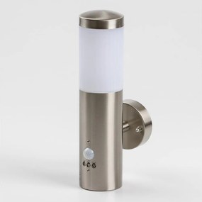 Aplică LED de exterior cu senzor, 1xGU10/5W/230V, crom mat