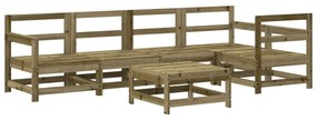 3186472 vidaXL Set mobilier relaxare de grădină, 6 piese, lemn de pin tratat