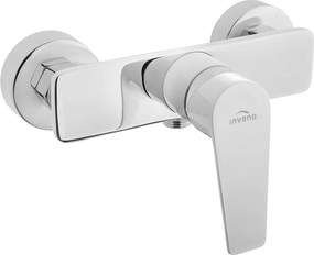 Baterie dus Invena Dokos monocomanda crom-alb