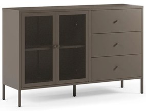 Comodă gri din metal 140x90x40 cm Fayna – Marckeric