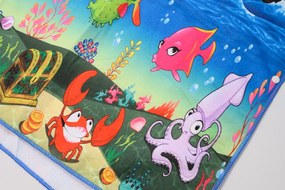 Poncho copii SEA FISH albastru 60 x 90 cm Dimensiune: 60 x 90 cm