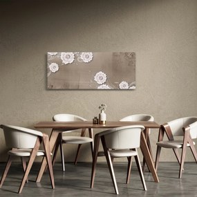 Tablou - Draperie cu flori (120x50 cm)