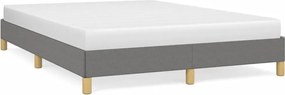 vidaXL Cadru de pat fără saltea, gri închis, 160x200 cm, textil