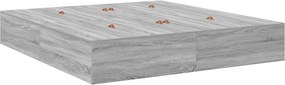 vidaXL Cadru de pat cu depozitare Gri Sonoma 180 x 200 cm