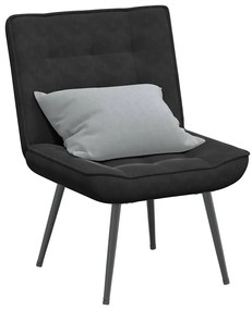 vidaXL Scaun de relaxare negru 64x74x84 cm catifea