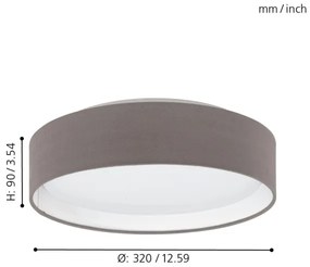 Plafonieră LED Eglo 31593 PASTERI LED/11W/230V