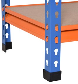 HOMCOM Etajera din metal pentru garaj 5 nivele capacitate 1500 kg 80 x 40 x 182 cm albastru portocaliu | Aosom Romania