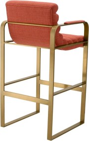 Scaun de bar elegant design LUX Olsen, scalea orange