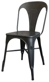 Scaun dining negru din fier Factory