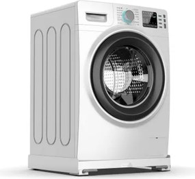 Meliconi 656146 - Suport anti-vibrații pentru mașina de spălat, cu roți extensibile, 61 cm, alb