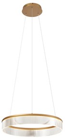 Lampă suspendată modernă alamă 59cm incl. LED cu 3 trepte de intensitate luminoasă - Anello Chandelier