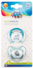 Set suzete anatomice - 2 buc, 6 - 18 luni, Canpol Babies - Wild heart Boat