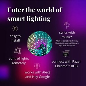 Twinkly TWW210SPP-TEU - LED RGB perdea de Crăciun exterior 210 LED, 6,1m, IP44,