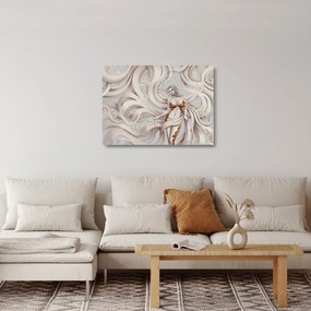 Tablou pe sticlă - Zeița motiv floral (70x50 cm)