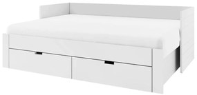 Pat de o persoană 90 cm Anatomy (Alb) (cu somieră). 1101133