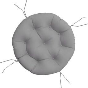 vidaXL Pernă rotundă gri, Ø 60 x11 cm, țesătură Oxford