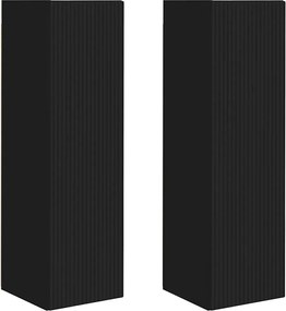 vidaXL Dulap TV de perete 2 pcs Negru 30 x 31 x 100 cm Lemn compozit