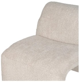 Fotoliu bej cu tapițerie din țesătură bouclé – Ixia