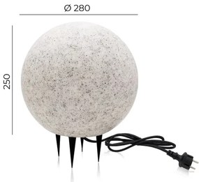Corp de iluminat decorativ de exterior GARDEN BALL 1xE27/40W/230V IP65 d. 28 cm