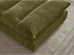 Taburet verde cu tapițerie din chenille Neil – Bobochic Paris