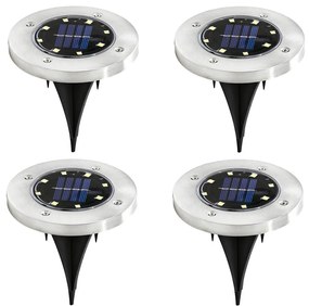 4 buc lampi solare incorporabile pentru exterior