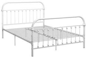 284496 vidaXL Cadru de pat, alb, 160 x 200 cm, metal