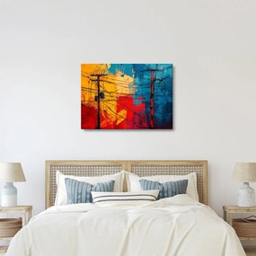 Tablou - Linii electrice abstracte (70x50 cm)