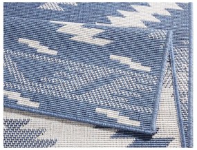 Covor adecvat pentru exterior NORTHRUGS Malibu, 80 x 250 cm, albastru-crem
