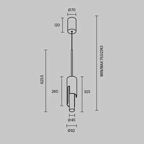 Lustra, Pendul Maris din metal auriu si scoica Capiz