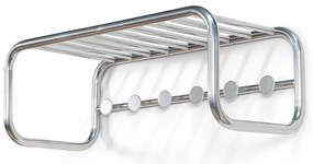 Cuier de perete argintiu cu raft din metal 72 cm Retro – Spinder Design