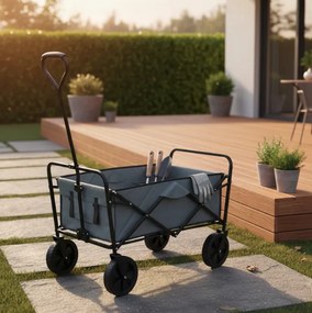 Cărucior de transport pentru grădină pliabil ultra-ușor - capacitate de încărcare de 100 kg
