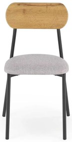 Set masă și scaune Kingston 2+1, lemn natural / gri