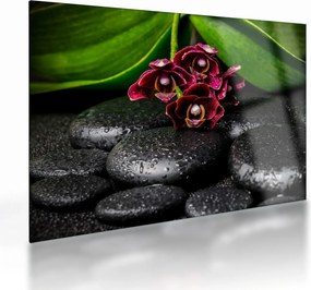 Tablou pe sticlă - Pietre de lavă (70x50 cm)
