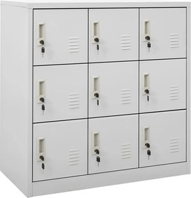 vidaXL Dulap vestiar, gri deschis, 90x45x92,5 cm, oțel