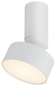 Plafoniera LED tip spot aplicat din metal alb reglabila Ovidia D-11cm