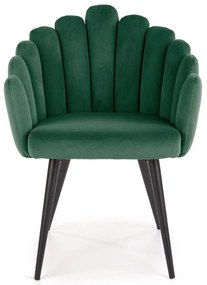 Scaun de bucaterie Yara, verde/negru