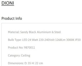 Plafoniera LED moderna DIONI 35cm