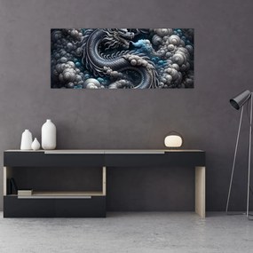 Tablou – Dragon în fum (120x50 cm)