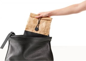 Geanta de transport reutilizabila Lekue On The Go 1010234, 4 litri, Tyvek, Maro/Negru