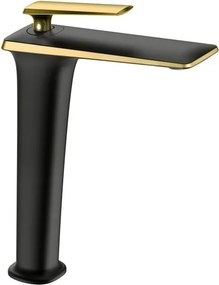 Mexen Purus baterie de chiuvetă înaltă, neagră/aurie - 745810-75