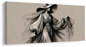 Tablou siluetă de femeie la modă