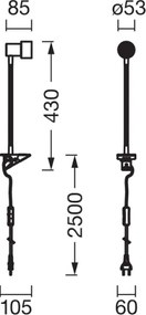 Osram - Lampă cu clemă CLIP STEP FLEX 1xGU10/5W/230V crom mat