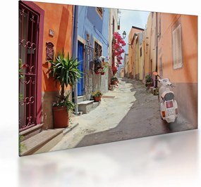Tablou pe sticlă cu strada din Sardinia (70x50 cm)