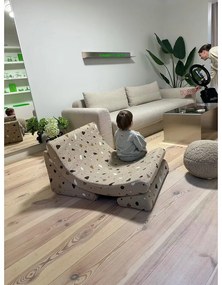 Fotoliu de copii maro deschis cu tapițerie din țesătură bouclé/cu tapițerie din chenille Terrazzo Moon – Wigiwama